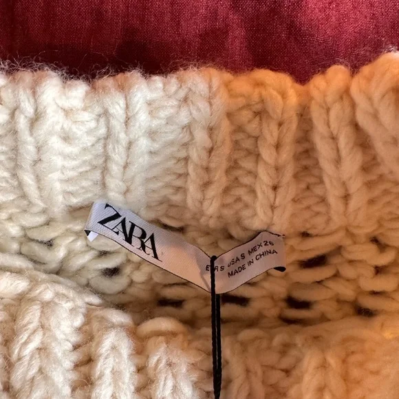 Zara Cream Knit Vest NWT - Picture 3 of 4